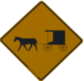 Amish Road Sign in Augusta Wisconsin